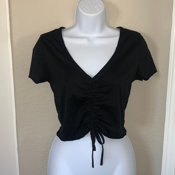 Basic Adjustable Crop Tee - Picture 1 of 4